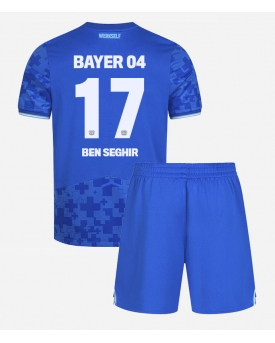 Billige Fotballdrakt Bayer Leverkusen Eliesse Ben Seghir #17 Replika Tredjedraktsett Barn 2025-26 Kortermet (med bukser)